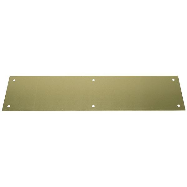 Door Push Plate, Brass, 15