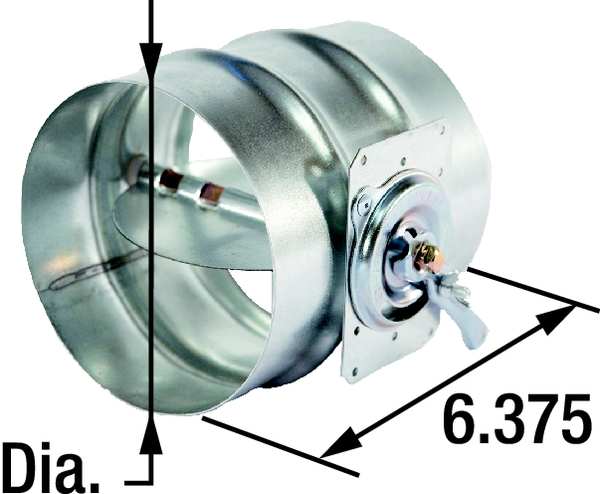 Balancing Damper, Round, 12 In, Diameter