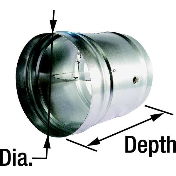 Round Fire Damper, 165 Deg F, 13-5/8 In. D