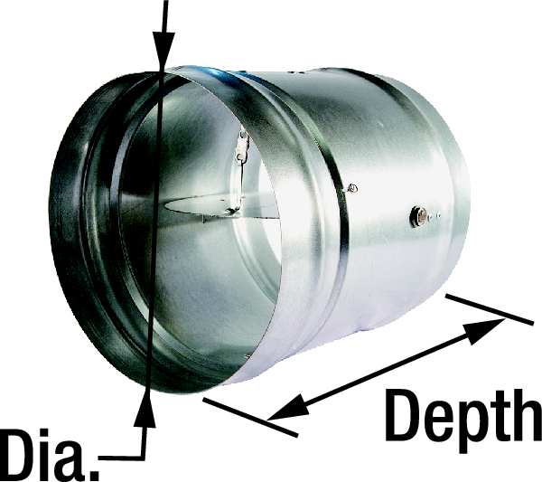 Round Fire Damper, 165 Deg F, 13-5/8 In. D