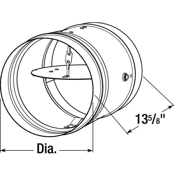 Round Fire Damper, 165 Deg F, 13-5/8 In. D