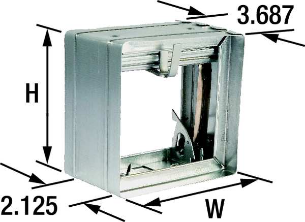 Square Fire Damper, 17-3/4 In. W