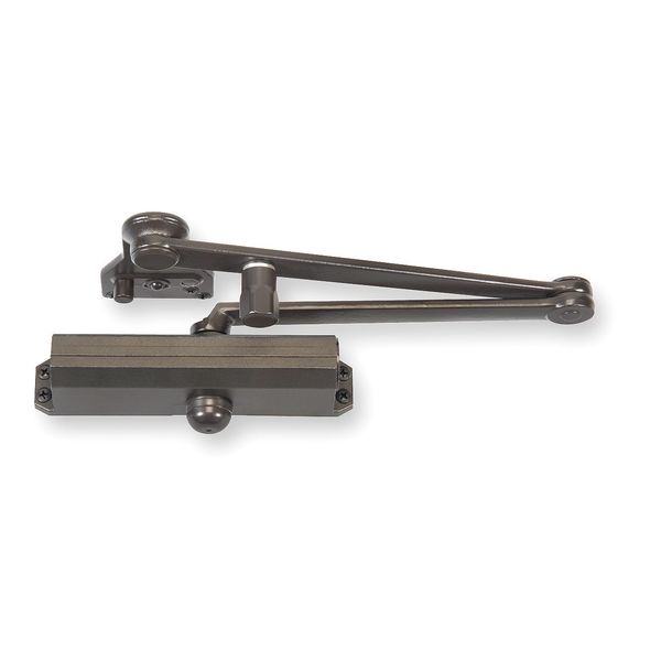 Manual Hydraulic Norton 1600 Door Closer Heavy Duty Interior and Exterior, Dark Bronze