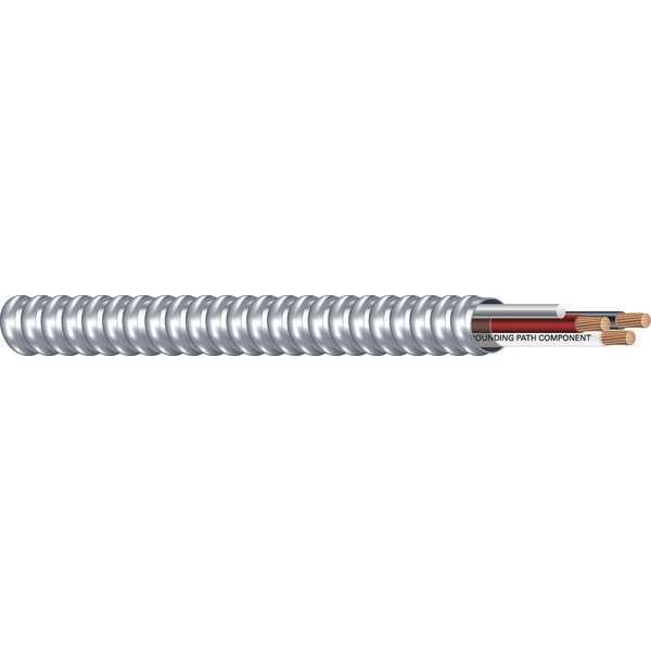 14 AWG 3 Conductor Solid Metal Clad Armored Cable 600V SLVR