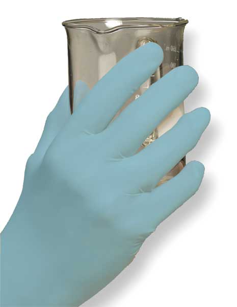 Aloe Coated Exam Gloves, Nitrile, Powder Free, Green, M, 100 PK