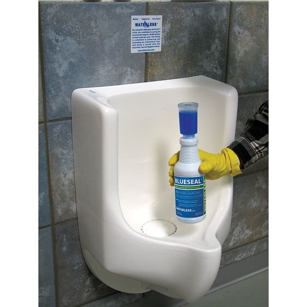 Waterless Urinal Sealant, Ready To Use, 1 qt, Liquid, Blue