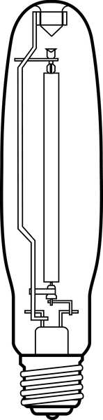 GE LIGHTING 200W, ED18 High Pressure Sodium HID Light Bulb