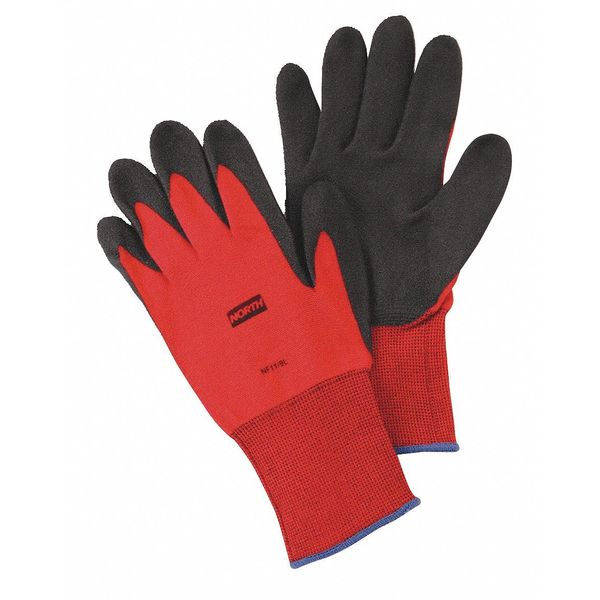 PVC Coated Gloves, Palm Coverage, Red, XS, PR