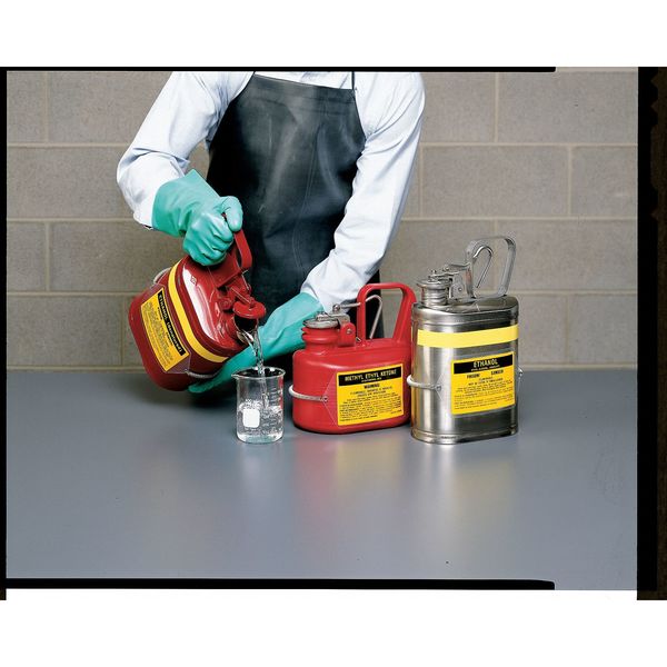 1 gal. Silver Stainless Steel Type I Safety Can for Flammables