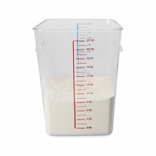 Square Storage Container, 22 qt, Clear