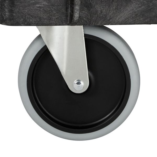 Structural Foam Utility Cart with Deep Lipped Plastic Shelves, Flat, 2 Shelves, 300 lbs