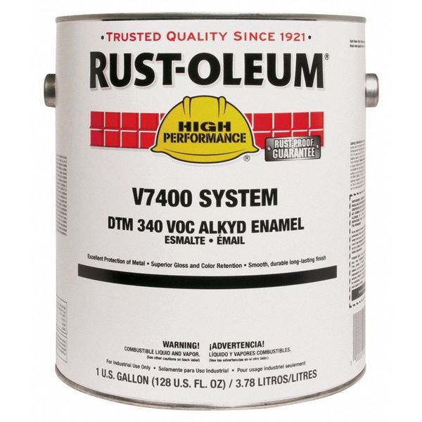 Interior/Exterior Paint, High Gloss, Oil Base, Yellow (Old Caterpillar), 1 gal