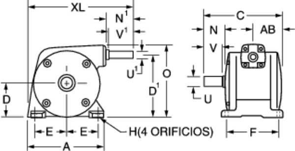 Speed Reducer, Indirect Drive, 58:1