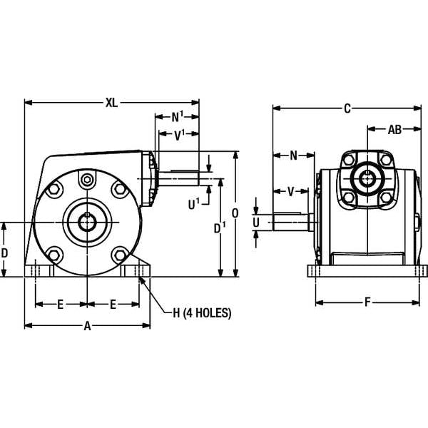 Speed Reducer, Indirect Drive, 18:1
