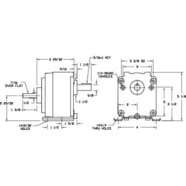 Speed Reducer, Indirect Drive, 92:1