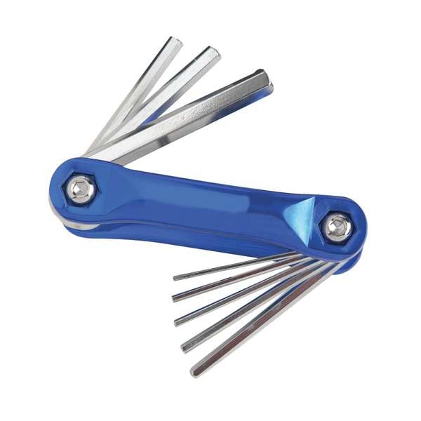 8 Piece Metric Fold-Up Hex Key Set, 2CYB8