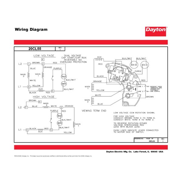 Capacitor-Start/Run General Purpose Motor, 3/4 HP, 115/208-230V AC Voltage, 48 Frame