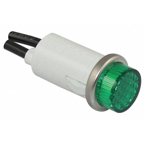 Raised Indicator Light, Green, 24V