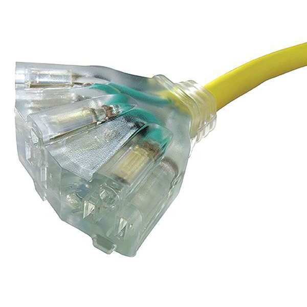 25 ft. 14/3 3-Outlet Lighted Extension Cord SJTW