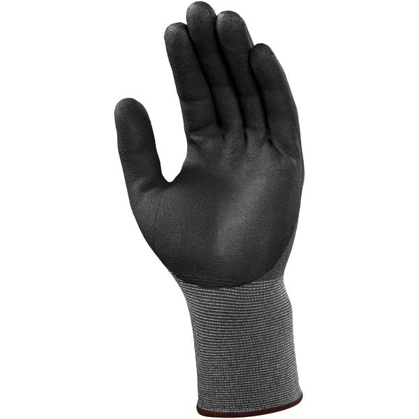 Foam Nitrile Coated Gloves, Palm Coverage, Black/Gray, 6, PR