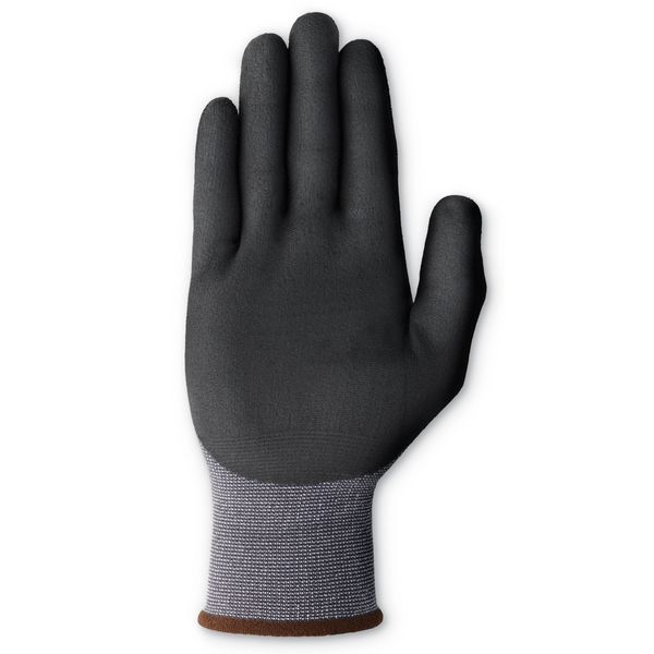 Foam Nitrile Coated Gloves, Palm Coverage, Black/Gray, 6, PR