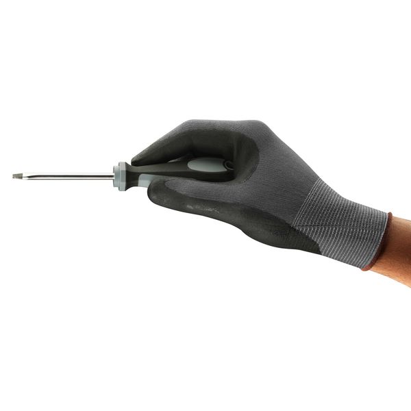 Foam Nitrile Coated Gloves, Palm Coverage, Black/Gray, 11, PR