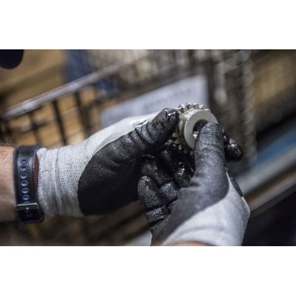 Cut Resistant Coated Gloves, A2 Cut Level, Nitrile, M, 1 PR