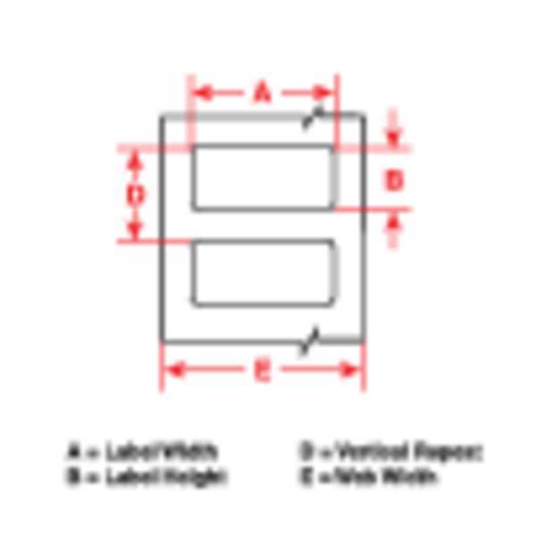 Label, White, 2000 per Roll, 0.9 in. W