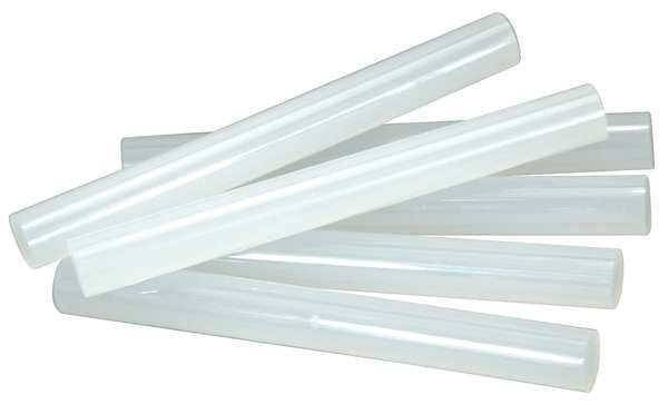 Hot Melt Adhesive, Clear, 7/16 in Diameter, 60 sec Begins to Harden