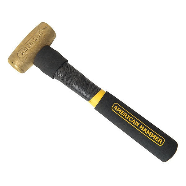 Non Sparking Hammer, Brass, 1 lb.