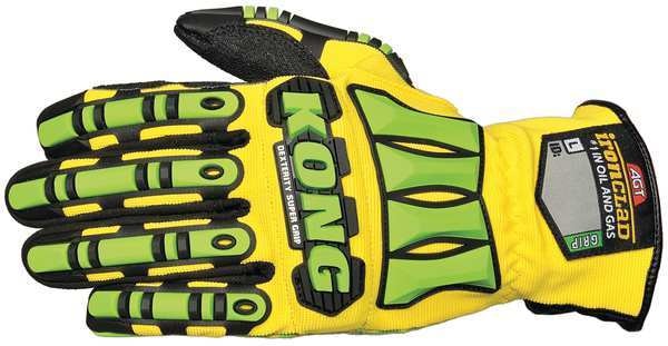 Mechanics Gloves, Impact Protection, XL, PR