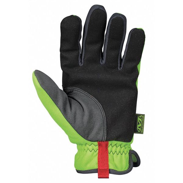 Hi-Vis Mechanics Gloves, XL, Yellow, Anatomically Designed Two-Piece, Trekdry(R)