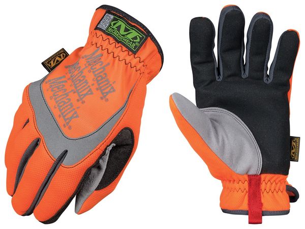 Hi-Vis Mechanics Gloves, S, Yellow, Anatomically Designed Two-Piece Palm, Trekdry(R)