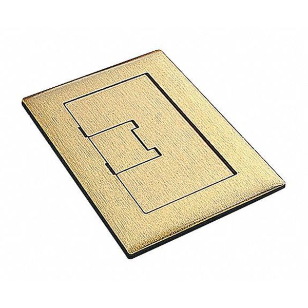 Rectangular Floor Box Cvr 1-Gang Brass