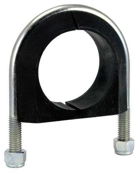 U Bolt Cushion Clamp, S/S, 1-1/4 In Tube