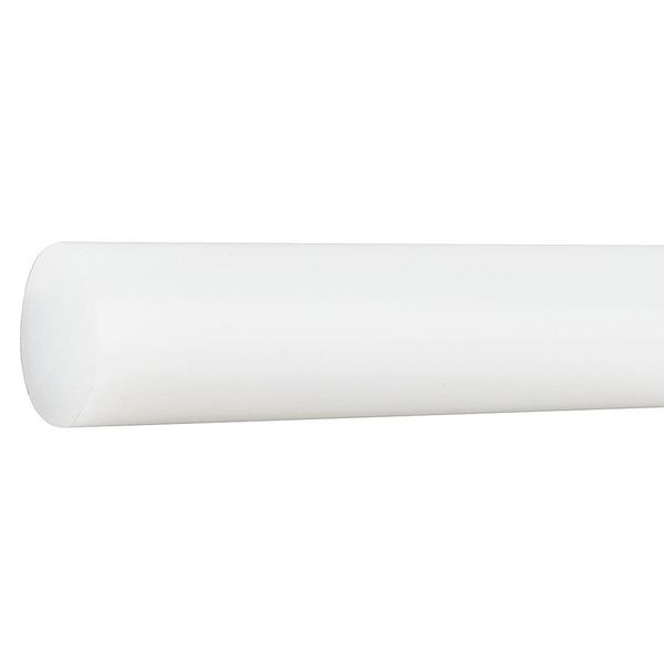 Off White High Density Polyethylene (HDPE) Rod Stock 8 ft. L, 3/8