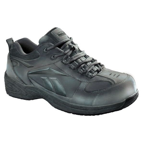Athletic Shoes, Leather, Black, 6-1/2, PR