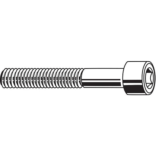 #2-64 Socket Head Cap Screw, Black Oxide Steel, 1 in Length, 100 PK