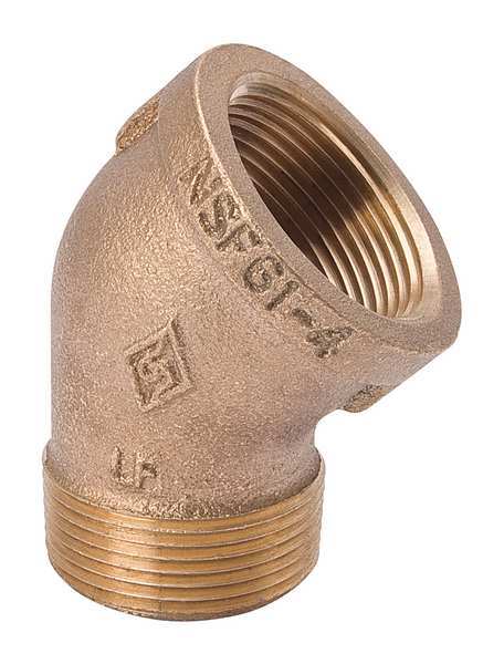 Brass 45 Degrees Street Elbow, MNPT x FNPT, 3/8