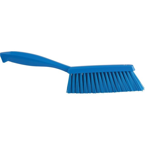 1 19/32 in W Bench Brush, Soft, 6 3/4 in L Handle, 7 in L Brush, Blue, Plastic, 13 in L Overall