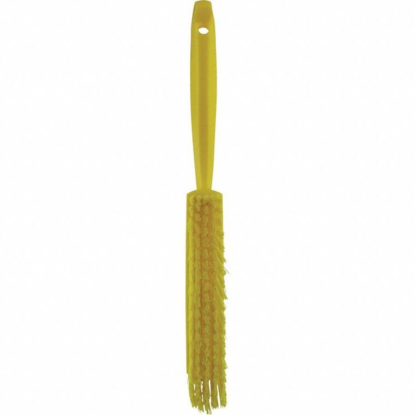 1 19/32 in W Bench Brush, Soft, 6 3/4 in L Handle, 7 in L Brush, Yellow, Plastic, 13 in L Overall