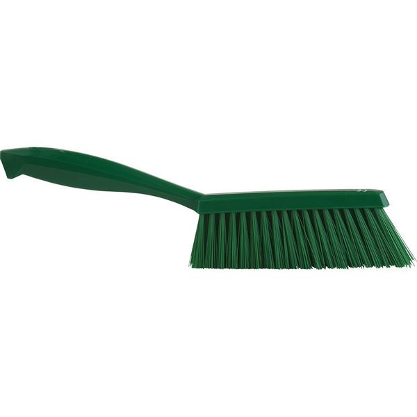 1 19/32 in W Bench Brush, Medium, 6 1/2 in L Handle, 6 1/2 in L Brush, Green, Plastic