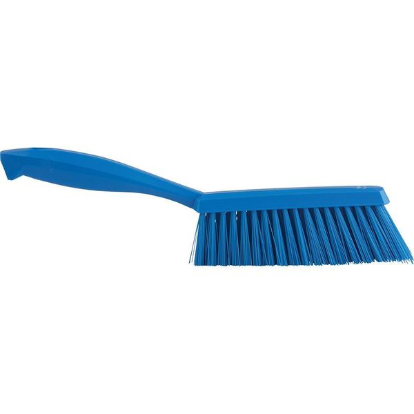 1 19/32 in W Bench Brush, Medium, 6 1/2 in L Handle, 6 1/2 in L Brush, Blue, Plastic