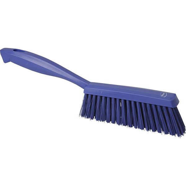 1 19/32 in W Bench Brush, Medium, 6 1/2 in L Handle, 6 1/2 in L Brush, Purple, Plastic