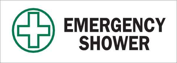 Safety Shower Sign, 10x14, English
