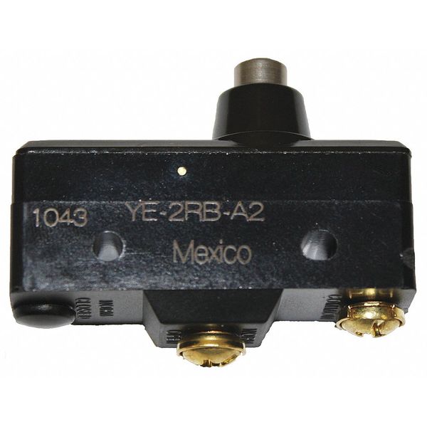 Industrial Snap Action Switch, Pin, Plunger Actuator, 1NO, 25A @ 240V AC Contact Rating