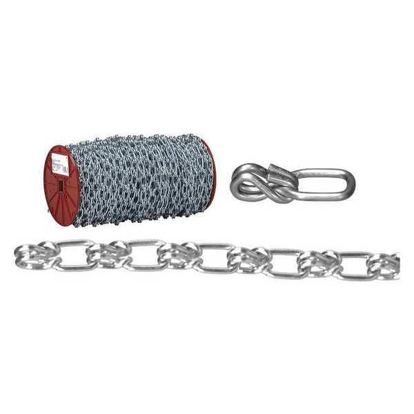 #2 Lock Link Single Loop Chain, Sheared, Galvanized, 360' per Reel
