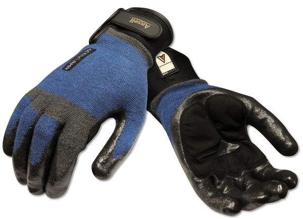 Cut Resistant Coated Gloves, A4 Cut Level, Nitrile, L, 1 PR