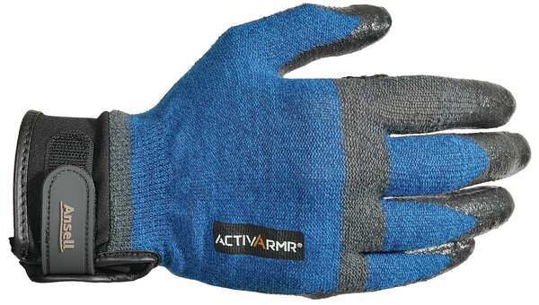Cut Resistant Coated Gloves, A4 Cut Level, Nitrile, L, 1 PR