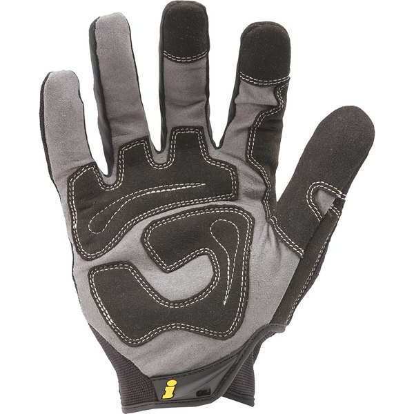 Mechanics Gloves, 2XL, Black, Single Layer Seamless with Sewn Duraclad(TM) Patches
